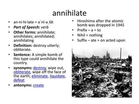 annihilator definition|ANNIHILATION .